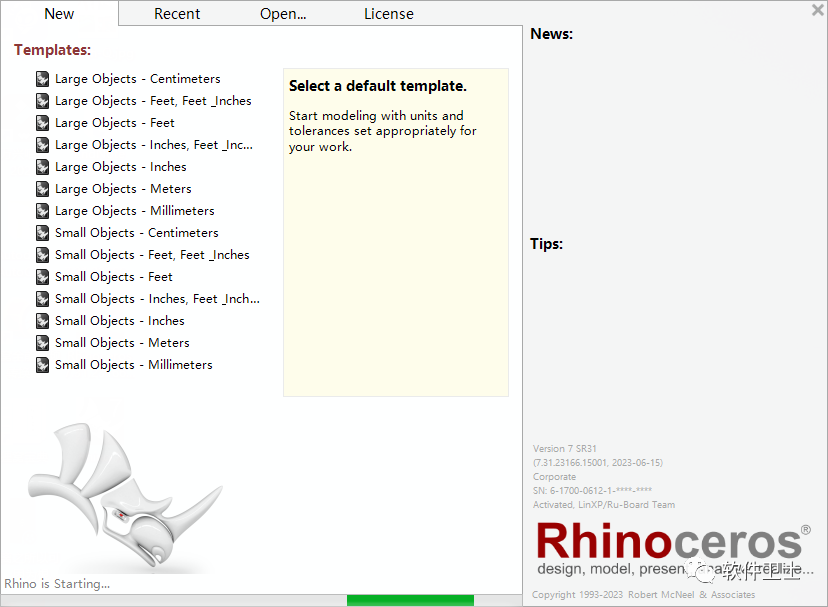 【win】犀牛软件Rhinoceros 7.31版本软件图文安装教程|高级3D建模软件|动画编辑建模软件插图13 【win】犀牛软件Rhinoceros 7.31版本软件图文安装教程|高级3D建模软件|动画编辑建模软件