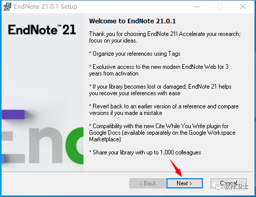 【win】EndNote 21.0.1版本软件图文安装教程|引文管理|参考文献引用管理|写论文工具软件插图3 【win】EndNote 21.0.1版本软件图文安装教程|引文管理|参考文献引用管理|写论文工具软件
